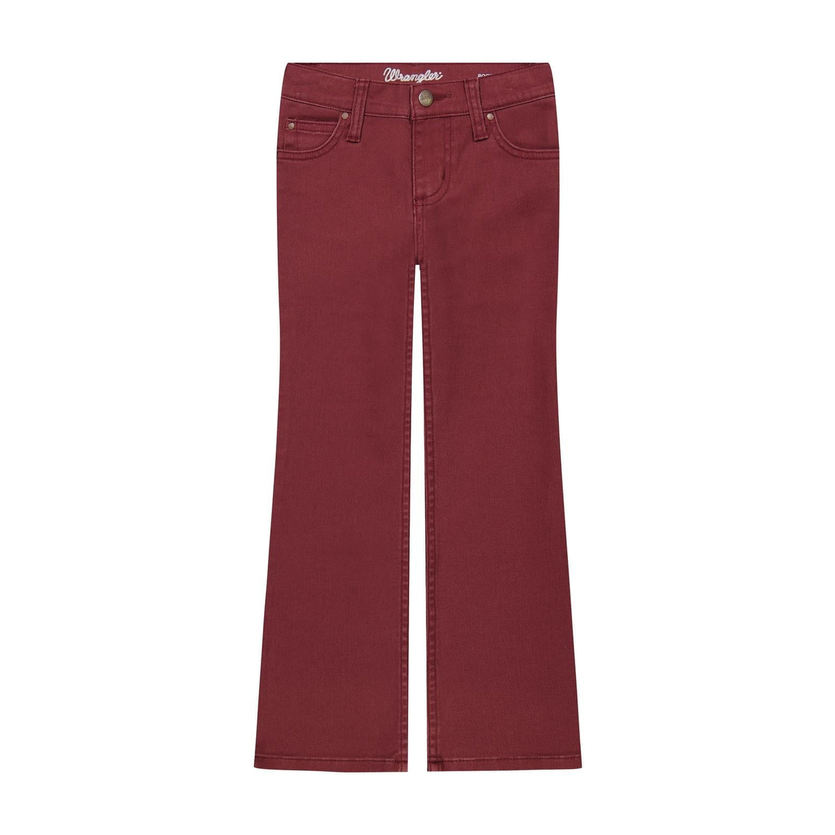 Girl's Wrangler Bootcut Burgundy Jeans