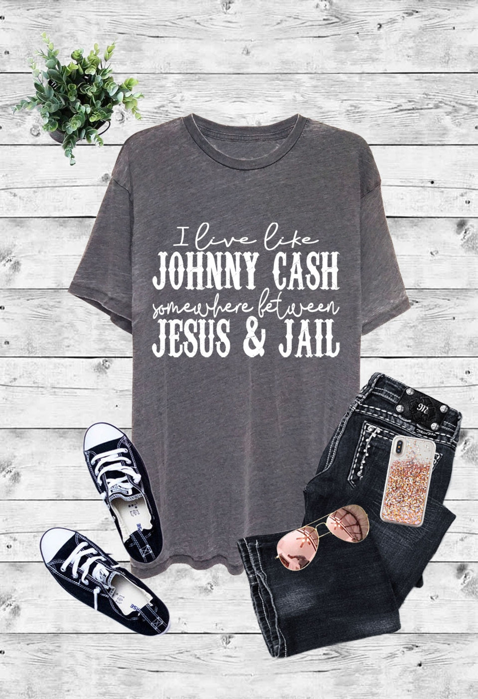 Johny Cash Graphic T Shirt