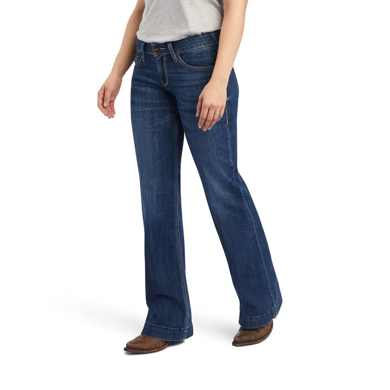ARIAT WOMENS IRVINE MID RISE TROUSER JEANS