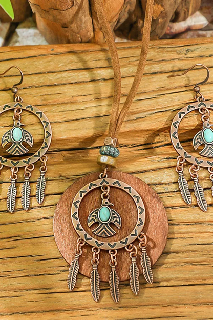Western Classic Earrings and Necklace Set
