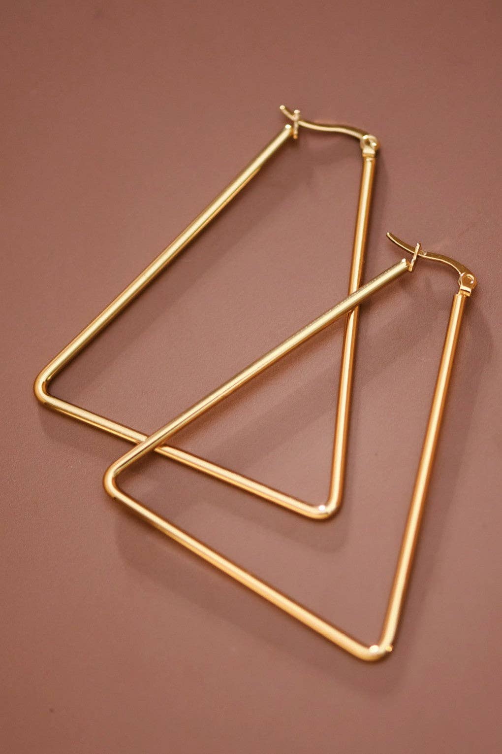 18K Gold Plated Stainless Steel Hoop Earrings