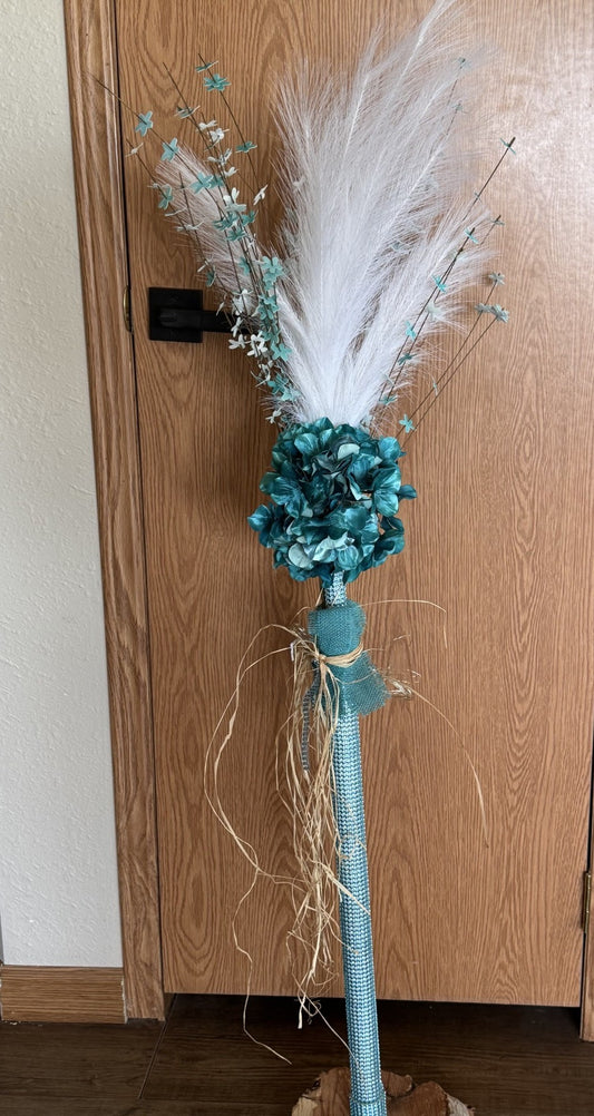 Tall Turquoise Table Center Piece