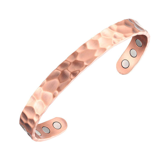 Copper Hammered Magnetic Bracelet