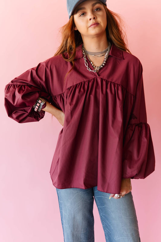 Women's 2FlyCo The Brazos Top - Wine