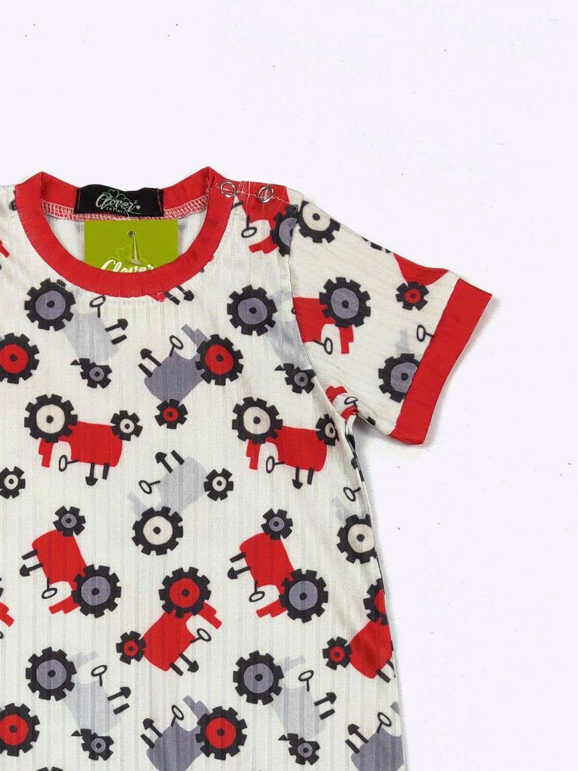 Boy's Grey Tractor Romper