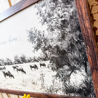 Love You Till the Cows Come Home Wood Sign