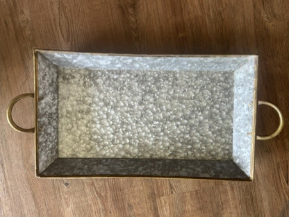Rectangular Galvanized Serving Tray