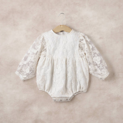 Girl's Ivory Lace Baby Romper