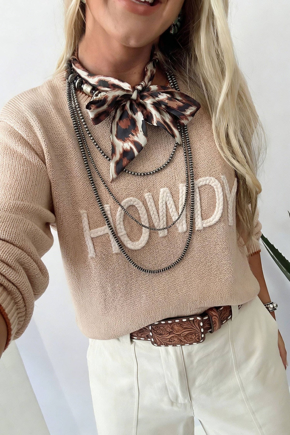 Women's 'Howdy' Knit Sweater