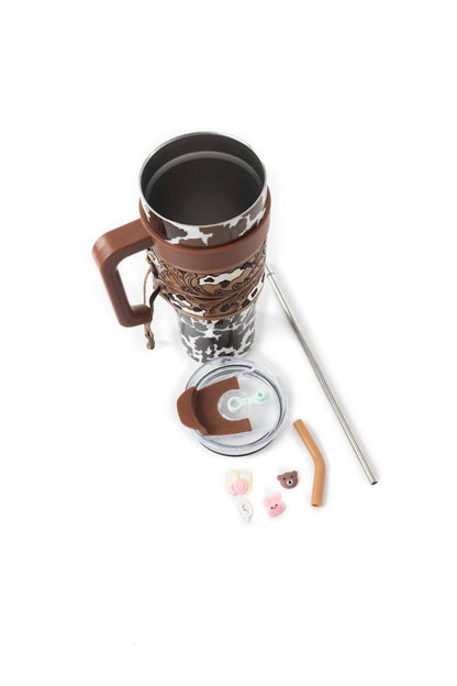 Tumbler In Brown and White