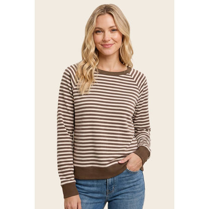 Women's Mocha Stripped Sweater