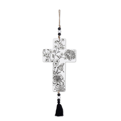 Black & White Wood Cross