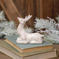 White Distressed Resin 'Upward-Look' Reindeer