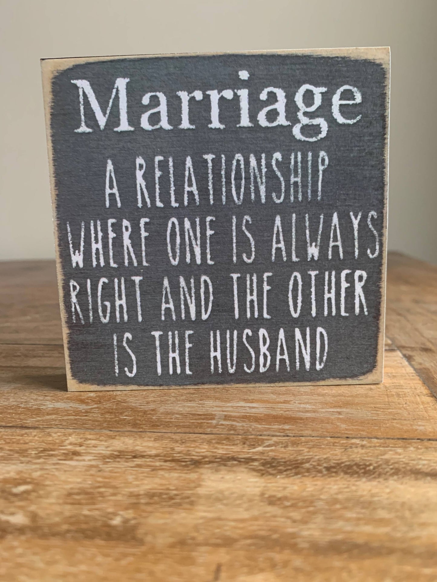 'Marriage' Sign