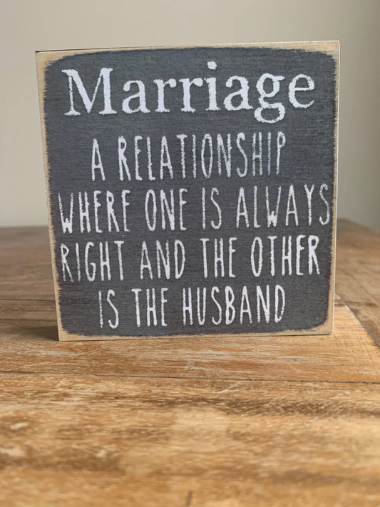 'Marriage' Sign