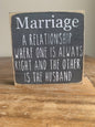 'Marriage' Sign