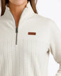 Women's Cinch 1/4 Zip Cable Knit Pullover - Cream