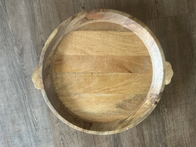 Round Wooded Serving Tray