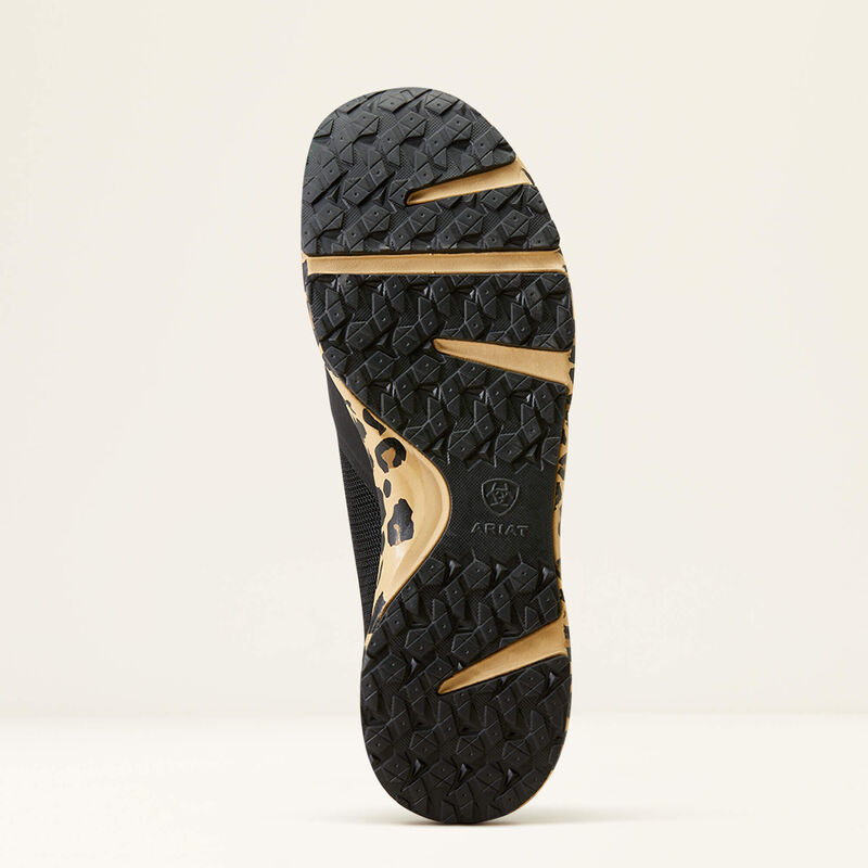 Women's Ariat Fuse Black Mesh-Leopard Print Boot
