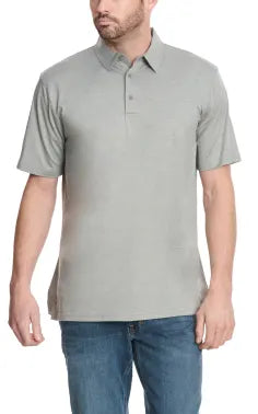 Men's AriatTEK Aerial Grey Short Sleeve Polo Shirt