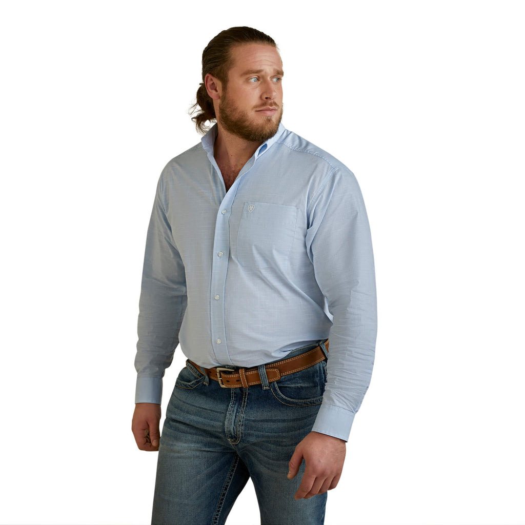 Men's Ariat Solid Slub Classic Fit Shirt