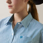 Women's Ariat Wrinkle Resist Kirby Stretch Shirt - Teal