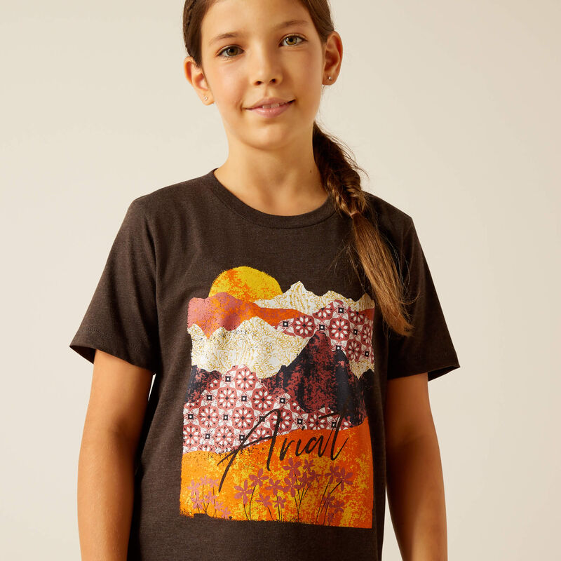 Girl's Ariat Mountain Patterns T-Shirt