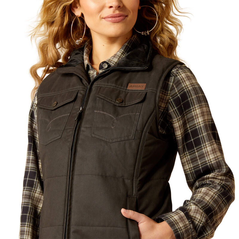 Women's Ariat Grizzly Quilted Vest - Black