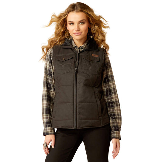 Women's Ariat Grizzly Quilted Vest - Black