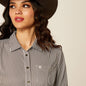 Women's Ariat Kirby Pro Shirt - Black/White Stripe
