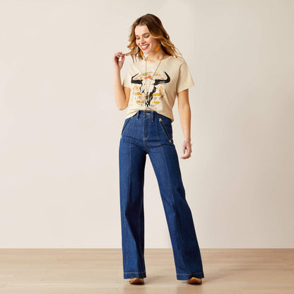 Women's Ariat Longhorn Watercolor T-Shirt