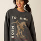 Women's Ariat Oversized Sweatshirt - Heather Charcoal