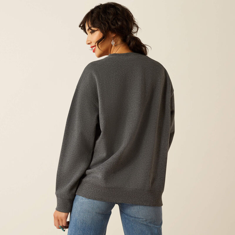 Women's Ariat Oversized Sweatshirt - Heather Charcoal