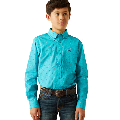 Boy's Ariat Willke Classic Fit Long Sleeve Buttondown Shirt