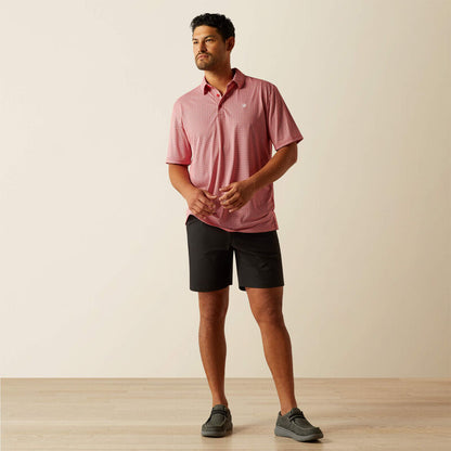 Men's Ariat All Over Print Polo - Scooter Red
