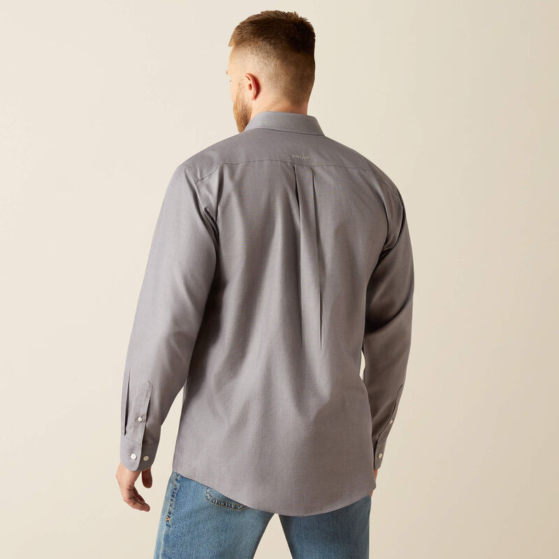 Men's Ariat Wrinkle Free Solid Classic Fit Shirt - Grey