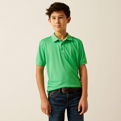Boy's Ariat TEK Polo - Irish Green