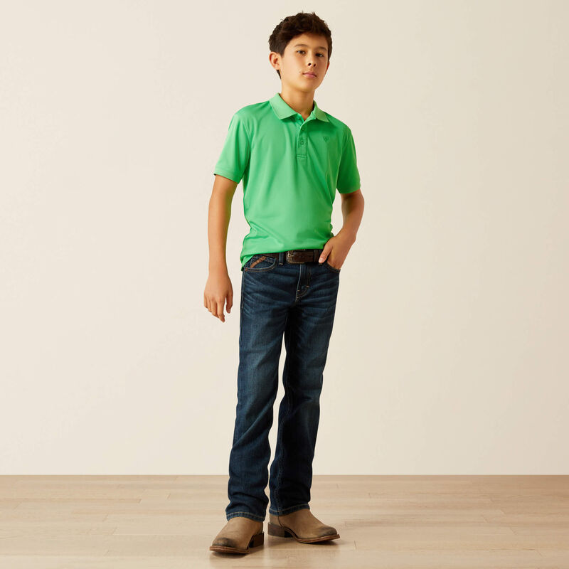 Boy's Ariat TEK Polo - Irish Green