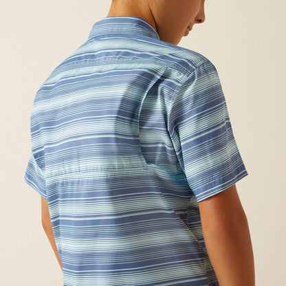 Boy's Ariat VentTEK Outbound Classic Fit Shirt - Blue Raven