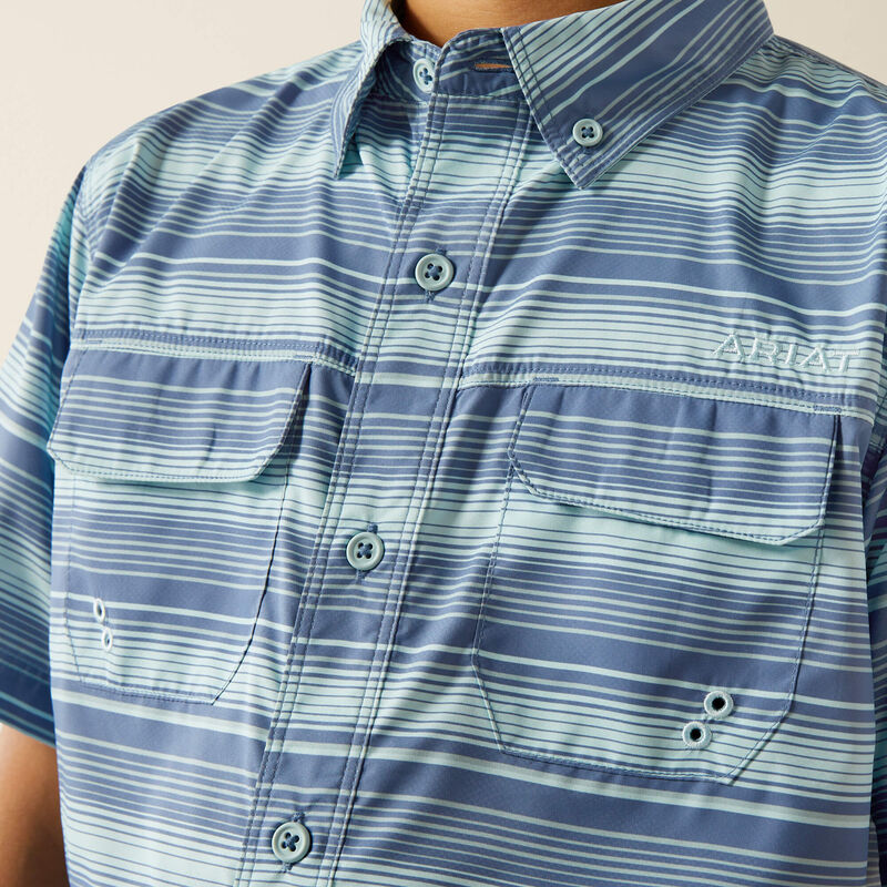 Boy's Ariat VentTEK Outbound Classic Fit Shirt - Blue Raven
