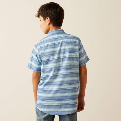 Boy's Ariat VentTEK Outbound Classic Fit Shirt - Blue Raven
