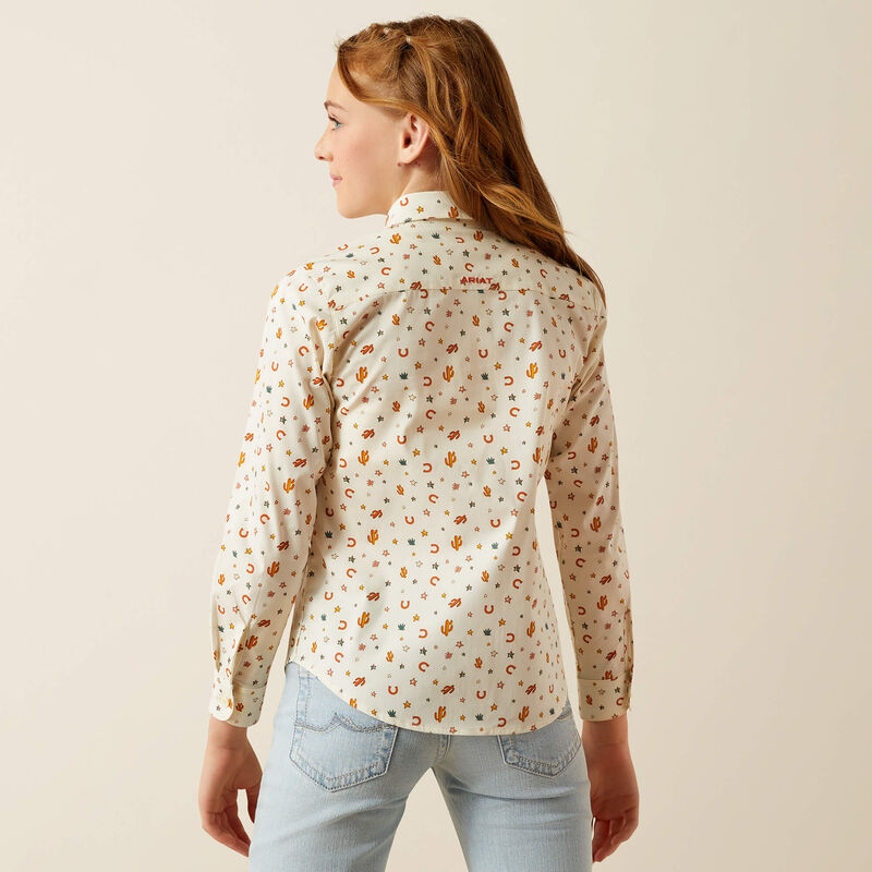 Girl's Ariat Team Kirby Shirt - Sienna Allover Print