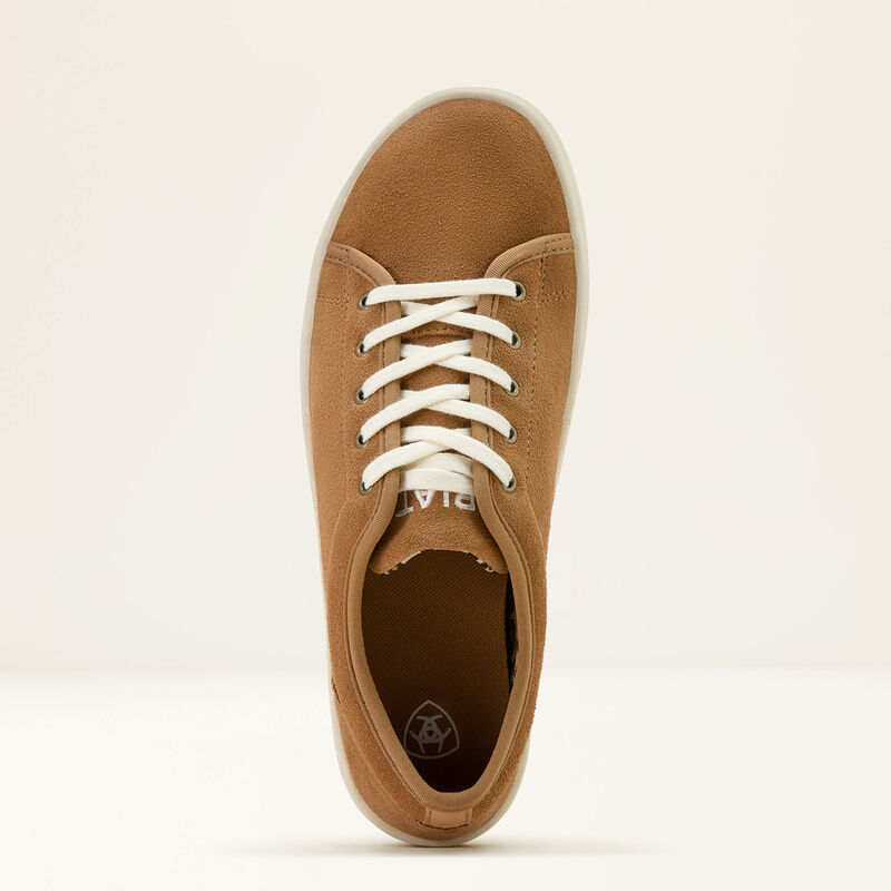 A light brown show with white laces