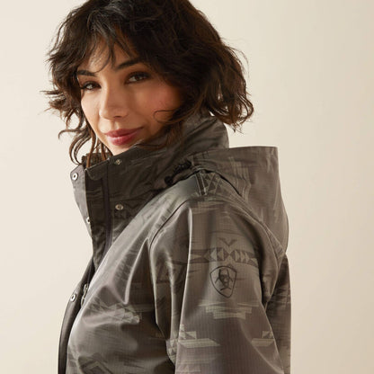 Women's Ariat Drizzle Rain Coat - Grey Dune