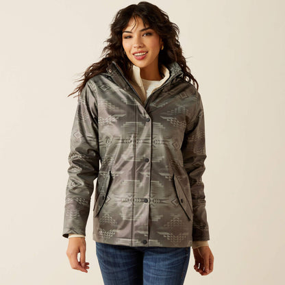 Women's Ariat Drizzle Rain Coat - Grey Dune
