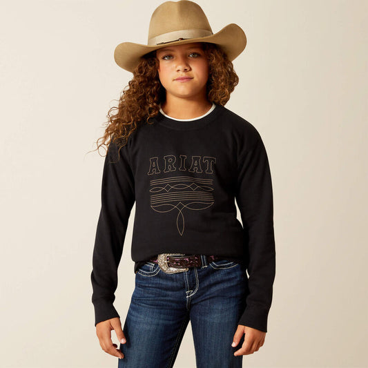 Girl's Ariat Booted Logo Sweatshirt
