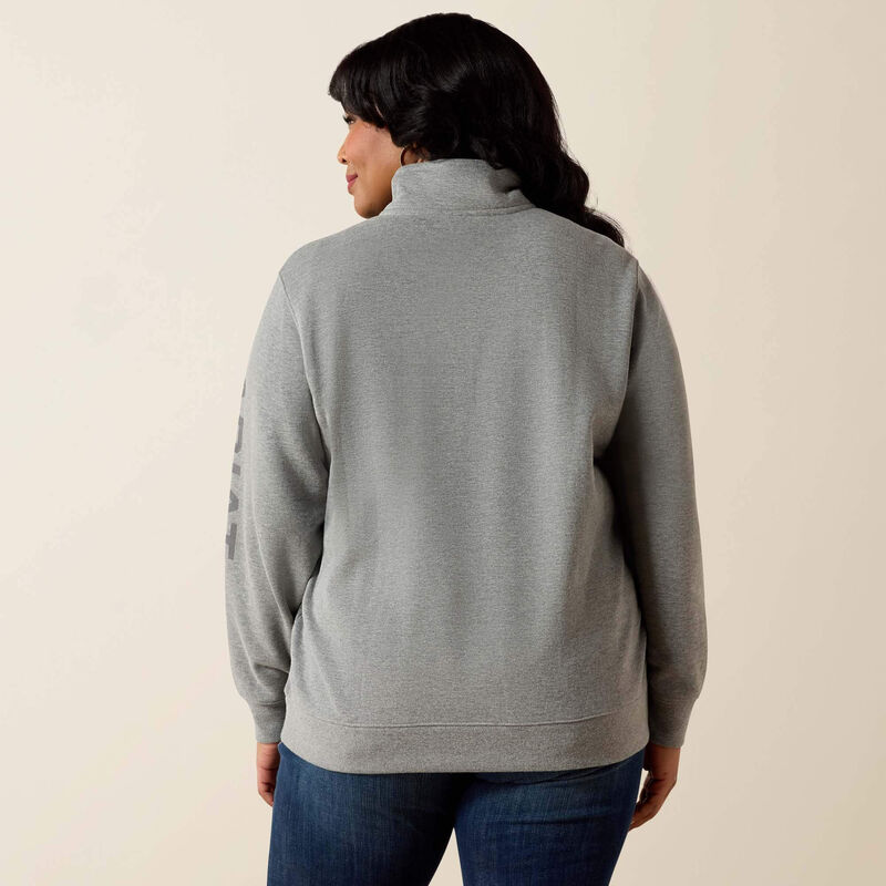 Women's Ariat 1/2 Zip Sweatshirt - Heather Grey