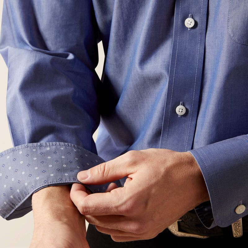 Men's Ariat Wrinkle Free Solid Pinpoint Oxford Classic Fit Shirt