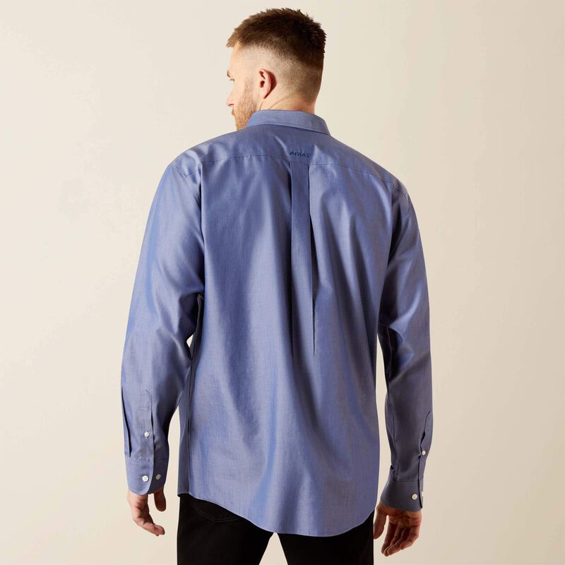 Men's Ariat Wrinkle Free Solid Pinpoint Oxford Classic Fit Shirt