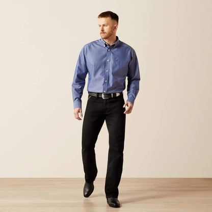 Men's Ariat Wrinkle Free Solid Pinpoint Oxford Classic Fit Shirt